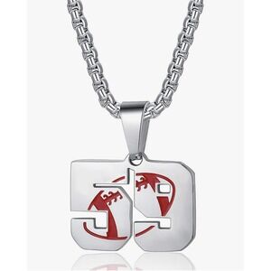 Rehobith Football Rugby Jersey Number 59 Pendant Necklace 22+2 Inch